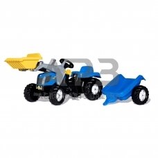 Rolly Toys New Holland T7040 traktorius su pedalais ir priekaba, 023929