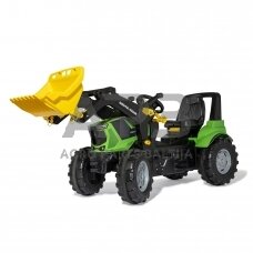 Rolly Toys  traktoriukas su pedalaisrollyFarmtrac Premium II Deutz 8280, FL su priekiniu krautuvu, 730087