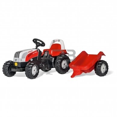 Rolly Toys traktorius su pedalais ir priekaba, 012510