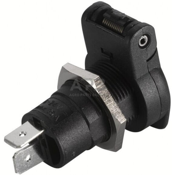 Rozetė, lizdas 2 kontaktų Hella 8A 12V 8JB001946092 3 Rozetė, lizdas 2 kontaktų Hella 8A 12V 8JB001946092 3