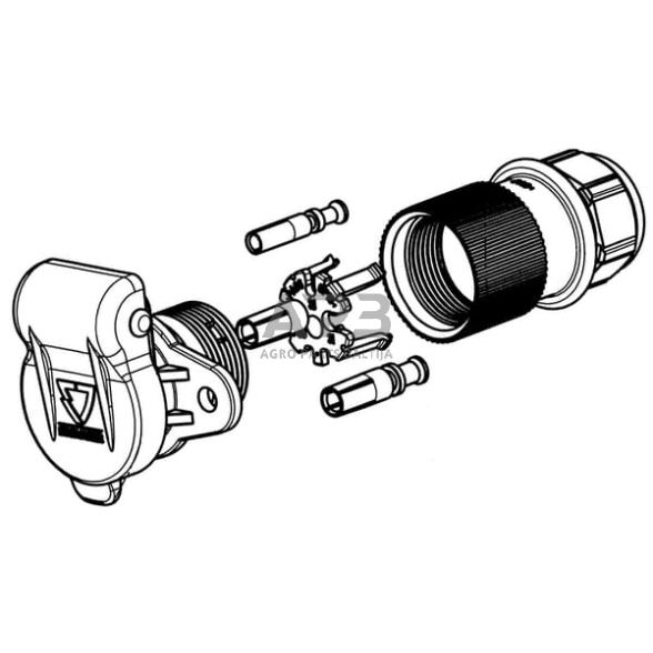 Rozetė, lizdas 3 kontaktų ERICH JAEGER 151131JAE 4 Rozetė, lizdas 3 kontaktų ERICH JAEGER 151131JAE 4