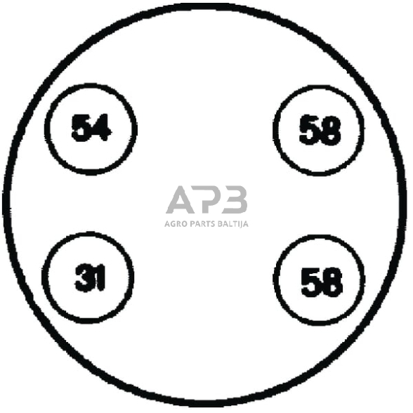 Rozetė, lizdas 4 kontaktų Hella 8JB001944011 6 Rozetė, lizdas 4 kontaktų Hella 8JB001944011 6
