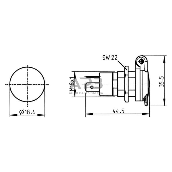 Rozetė, lizdas 2 kontaktų ERICH JAEGER 151060JAE 2 Rozetė, lizdas 2 kontaktų ERICH JAEGER 151060JAE 2