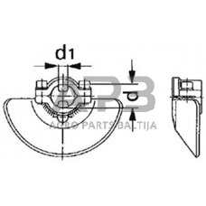 Rutulinė jungtis su flanšu 28,00 mm 089714