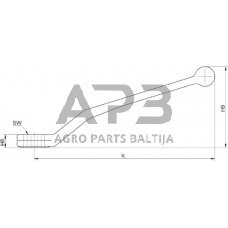 Rutulinio vožtuvo rankena KH909B