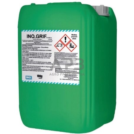 Rūgštinis ploviklis Kersia INO GRIF 10kg, skirtas melžimo agregatams valyti ir dezinfekuoti INOGRIF10 Rūgštinis ploviklis Kersia INO GRIF 10kg, skirtas melžimo agregatams valyti ir dezinfekuoti INOGRIF10