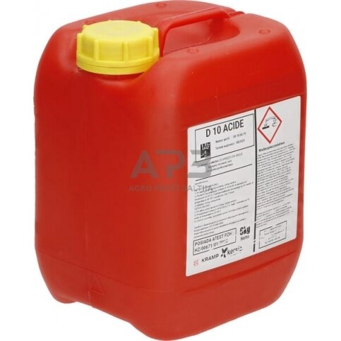 Rūgštinis ploviklis Kersia D10 ACIDE 6kg, skirtas melžimo įrangai valyti ir nukalkinti D10ACIDE6 Rūgštinis ploviklis Kersia D10 ACIDE 6kg, skirtas melžimo įrangai valyti ir nukalkinti D10ACIDE6