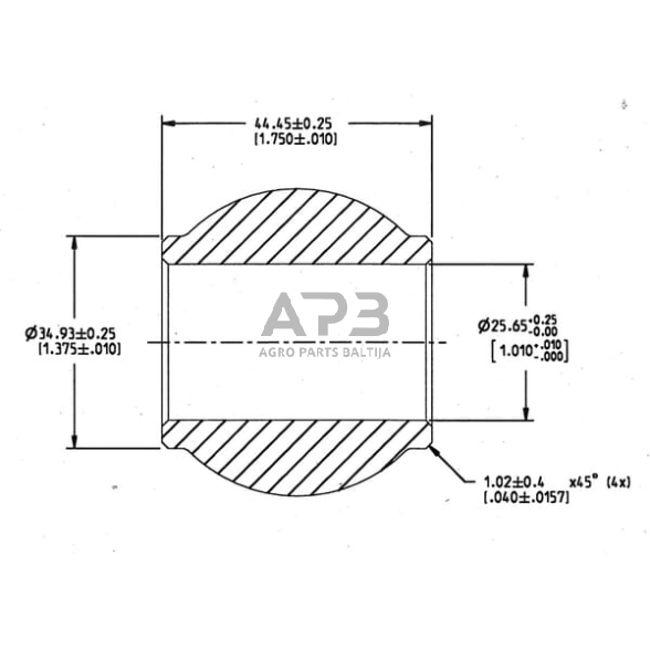 Rutulinė jungtis Ø25,7/50,7x44.5mm Z902025KR 2 Rutulinė jungtis Ø25,7/50,7x44.5mm Z902025KR 2