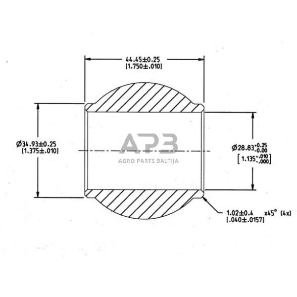 Rutulinė jungtis Ø28,8/50,6x44.5mm TL950288GP 2 Rutulinė jungtis Ø28,8/50,6x44.5mm TL950288GP 2