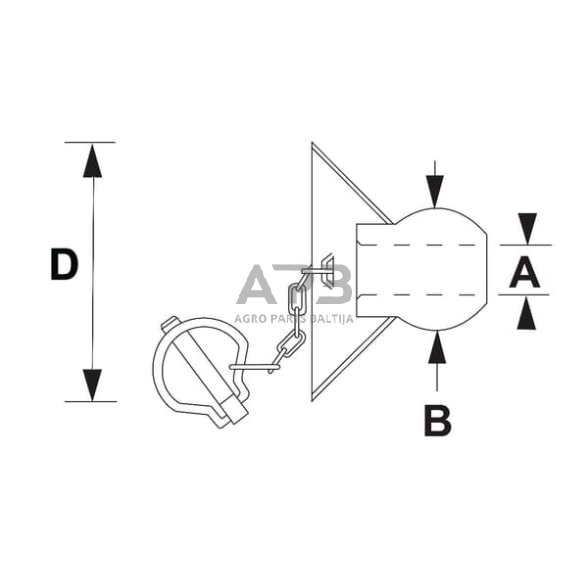 Rutulinė jungtis su flanšu 56,00 mm VLE6119 1 Rutulinė jungtis su flanšu 56,00 mm VLE6119 1
