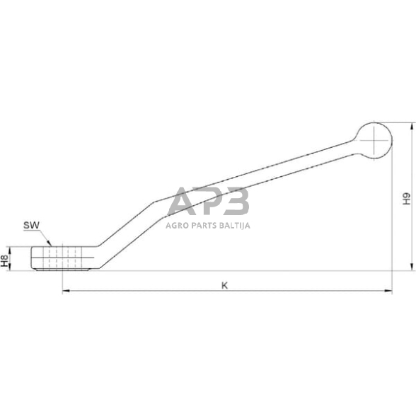 Rutulinio vožtuvo rankena KH909B 1 Rutulinio vožtuvo rankena KH909B 1
