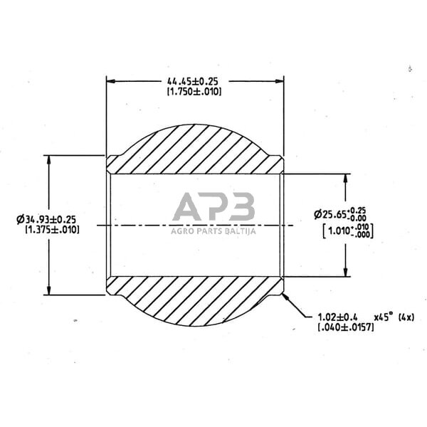 Rutulinė jungtis Ø25,7/50,7x44.5mm Z902025KR 2 Rutulinė jungtis Ø25,7/50,7x44.5mm Z902025KR 2