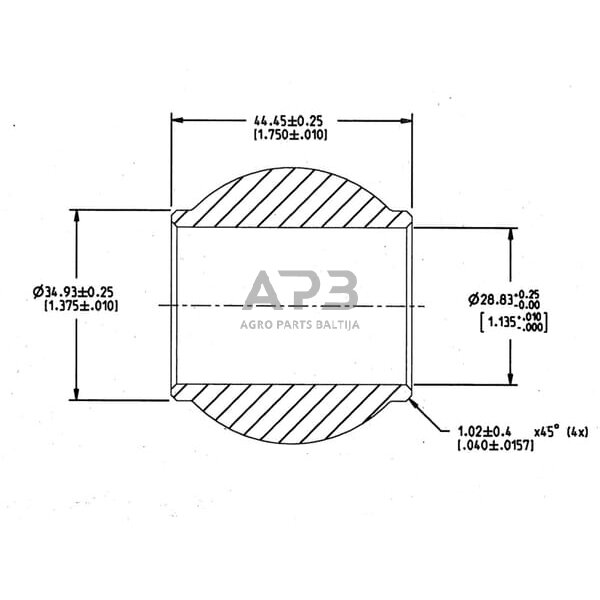 Rutulinė jungtis Ø28,8/50,6x44.5mm TL950288GP 2 Rutulinė jungtis Ø28,8/50,6x44.5mm TL950288GP 2