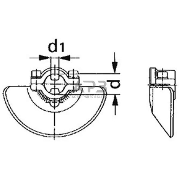 Rutulinė jungtis su flanšu 36,60 mm 089716 3 Rutulinė jungtis su flanšu 36,60 mm 089716 3