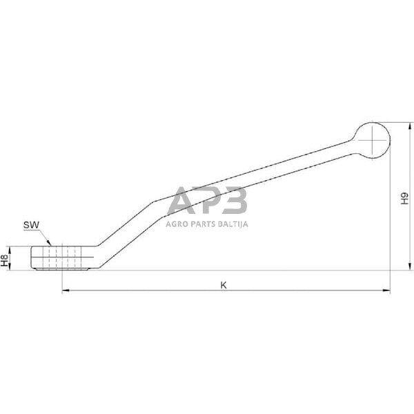 Rutulinio vožtuvo rankena KH909B 1 Rutulinio vožtuvo rankena KH909B 1