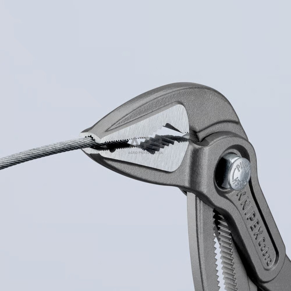 Santechninės replės prailgintos KNIPEX SLIM Cobra su fiksavimu 250mm 8 Santechninės replės prailgintos KNIPEX SLIM Cobra su fiksavimu 250mm 8