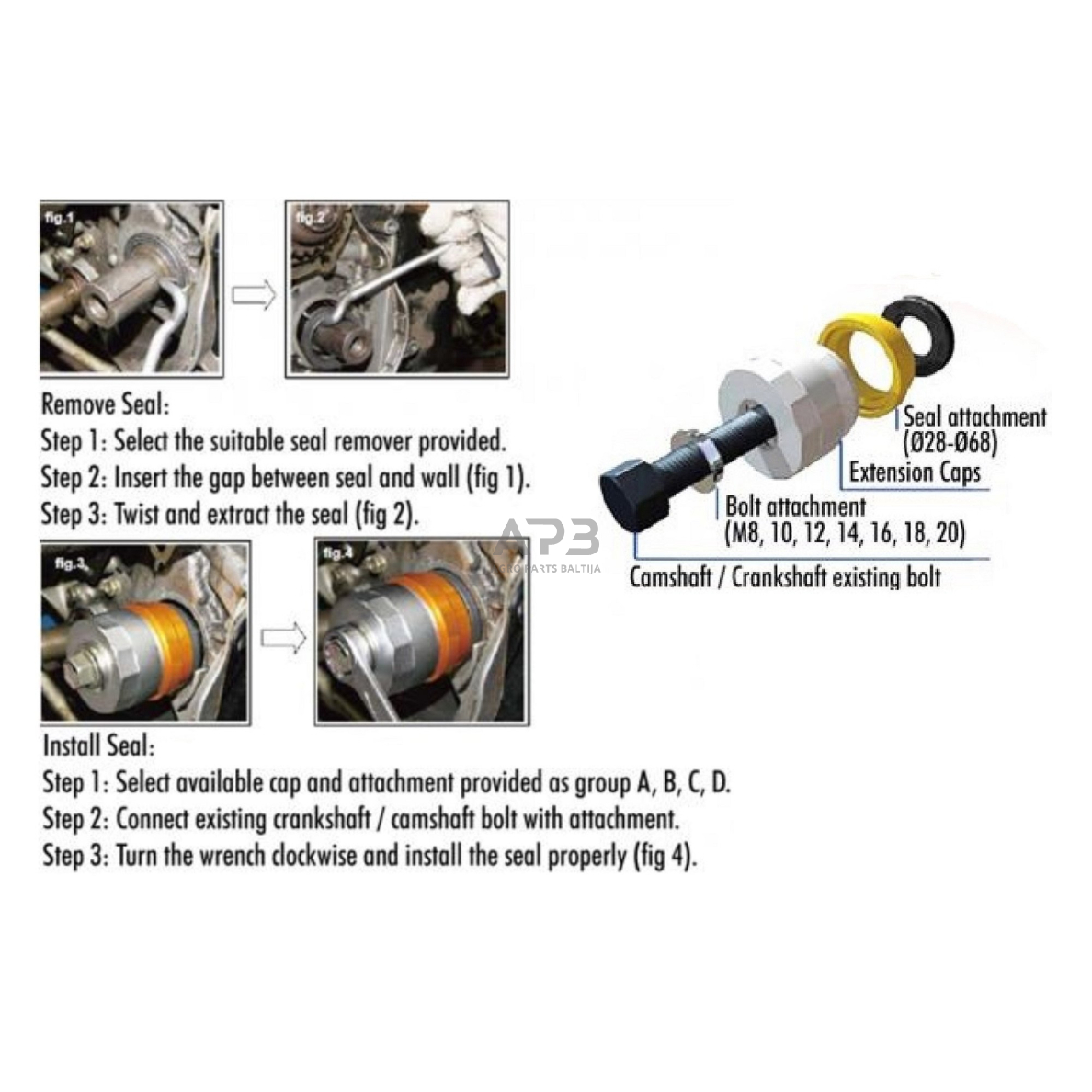 Sandarinimo žiedų išėmimo / įdėjimo rinkinys 27vnt. 1 Sandarinimo žiedų išėmimo / įdėjimo rinkinys 27vnt. 1