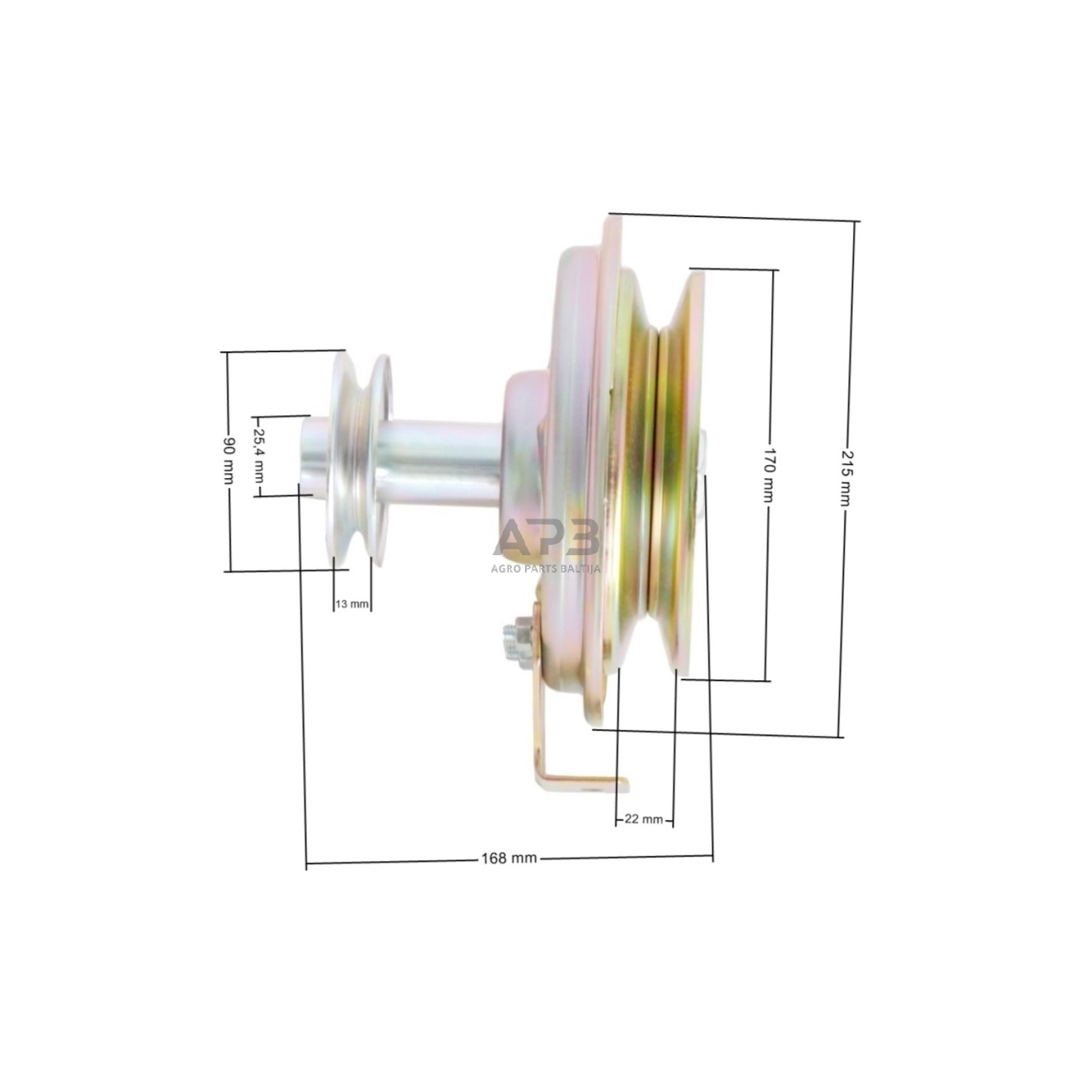 Sankaba MTD skriemulys viršutinis 9,00 mm x 21,00 skriemulys apatinis 3,50 mm x 170,00 mm 1