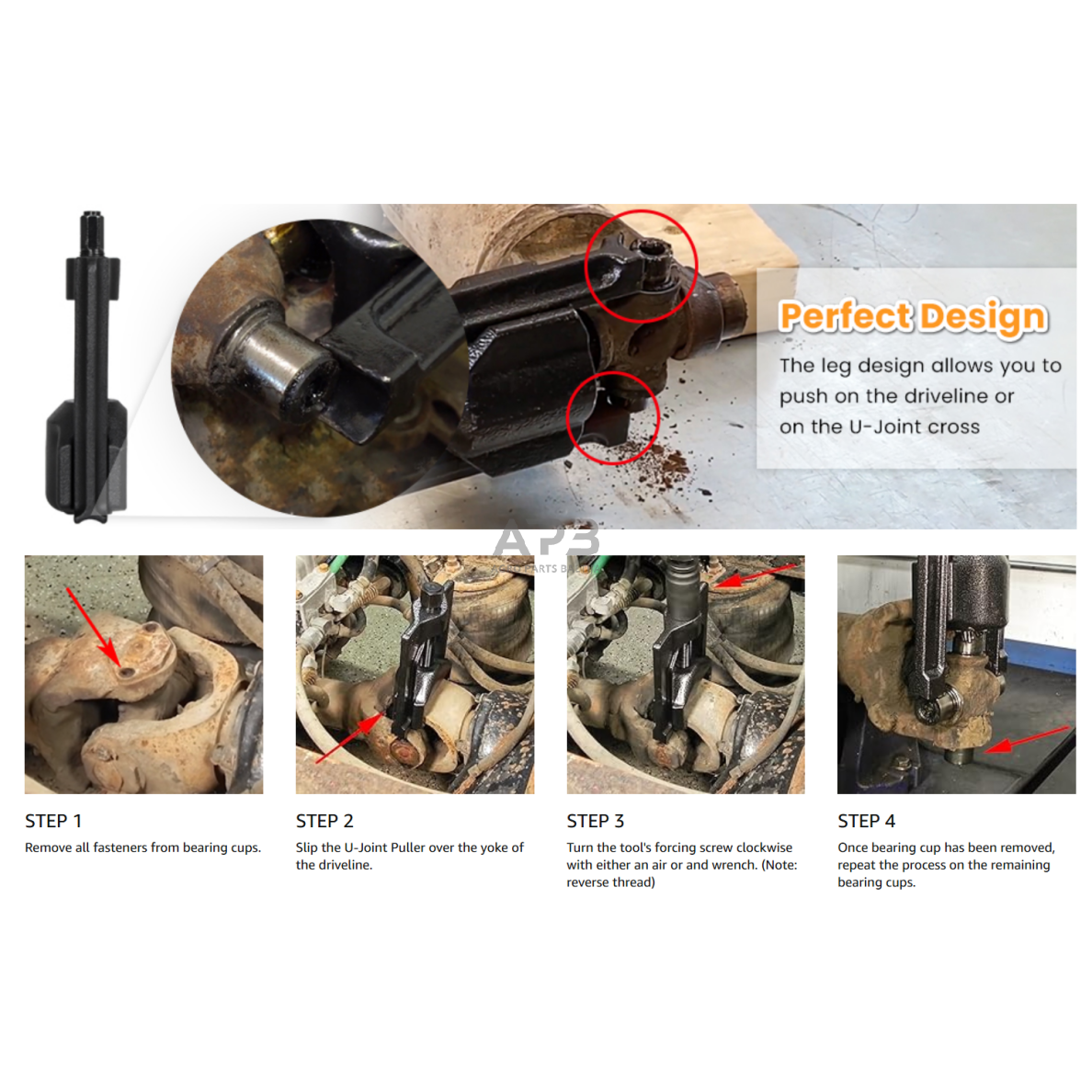Šarnyrų/kryžmių nuėmėjas U-formos sunkvežimiams 7 Šarnyrų/kryžmių nuėmėjas U-formos sunkvežimiams 7