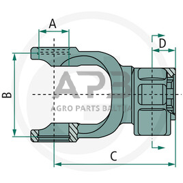Šakutė BLUELINE 377002 1 Šakutė BLUELINE 377002 1