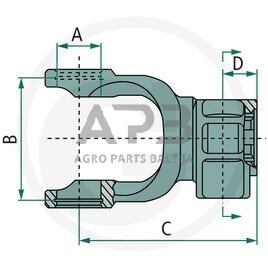 Šakutė BLUELINE 377004 1 Šakutė BLUELINE 377004 1