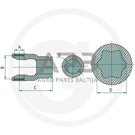 Šakutė BLUELINE 377010 1 Šakutė BLUELINE 377010 1