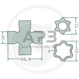 Šakutė Weasler 300-7951 1 Šakutė Weasler 300-7951 1