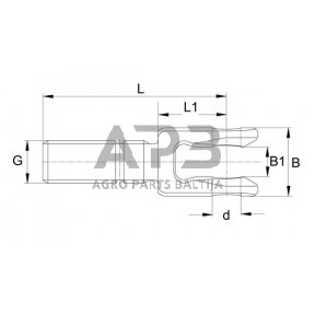 Šakės strypas skirtas ASST-B 384,00 mm Walterscheid 309963