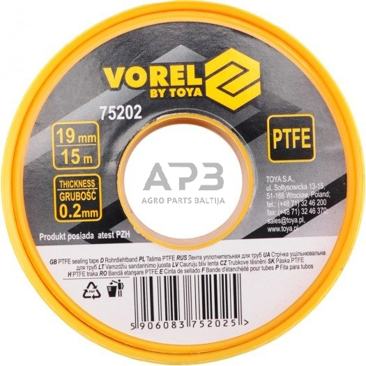 Santechninė sandarinimo juosta PTFE 19mm x 15m Santechninė sandarinimo juosta PTFE 19mm x 15m
