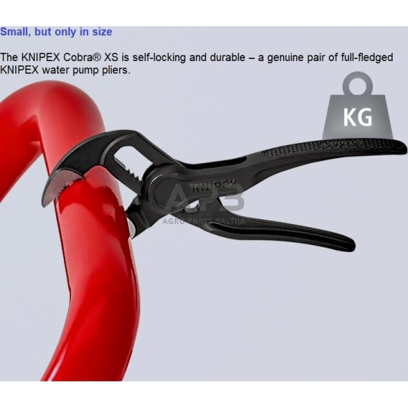 Santechninės replės 100mm KNIPEX Cobra XS (su fiksavimu) 6 Santechninės replės 100mm KNIPEX Cobra XS (su fiksavimu) 6