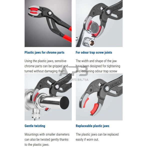 Santechninės replės 250mm KNIPEX (su fiksavimu) 3 Santechninės replės 250mm KNIPEX (su fiksavimu) 3