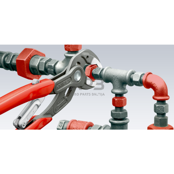 Santechninės replės 250mm KNIPEX su SmartGrip fiksavimu 4 Santechninės replės 250mm KNIPEX su SmartGrip fiksavimu 4