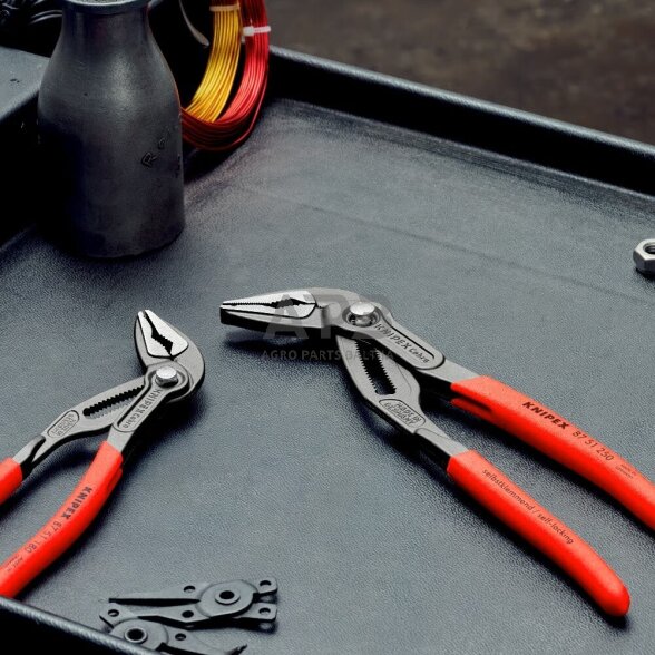 Santechninės replės prailgintos KNIPEX SLIM Cobra su fiksavimu 250mm 4