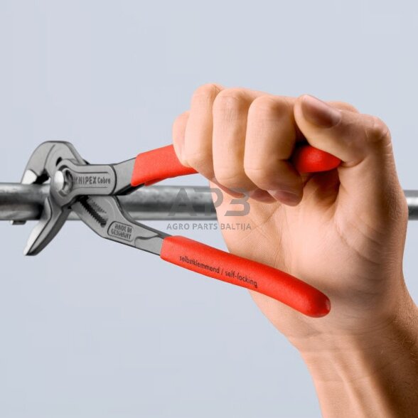 Santechninės replės prailgintos KNIPEX SLIM Cobra su fiksavimu 250mm 6