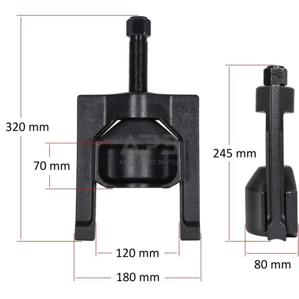 Šarnyrų/kryžmių nuėmėjas U-formos sunkvežimiams 8 Šarnyrų/kryžmių nuėmėjas U-formos sunkvežimiams 8