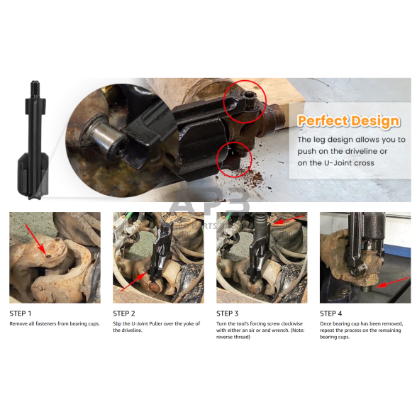 Šarnyrų/kryžmių nuėmėjas U-formos sunkvežimiams 7 Šarnyrų/kryžmių nuėmėjas U-formos sunkvežimiams 7