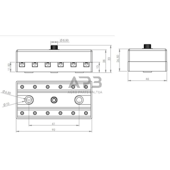 Saugiklio dėžutė FB10008KR 4 Saugiklio dėžutė FB10008KR 4
