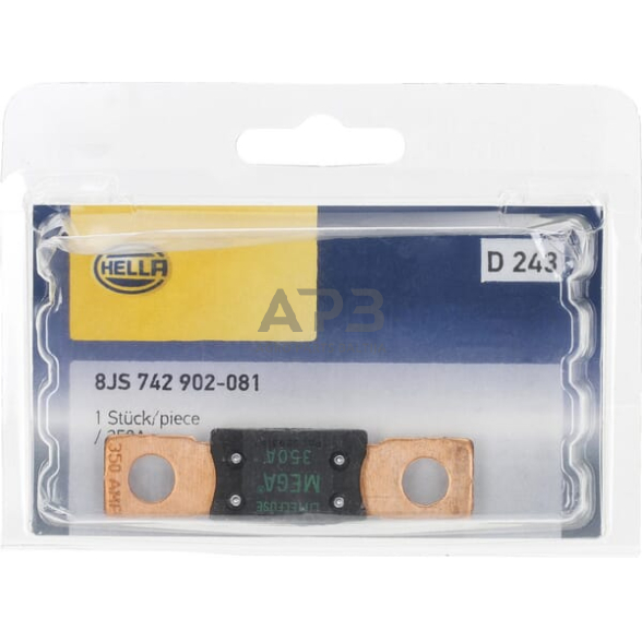 Saugiklis juostinis 350A, 68.6mm Hella 8JS742902081 4 Saugiklis juostinis 350A, 68.6mm Hella 8JS742902081 4