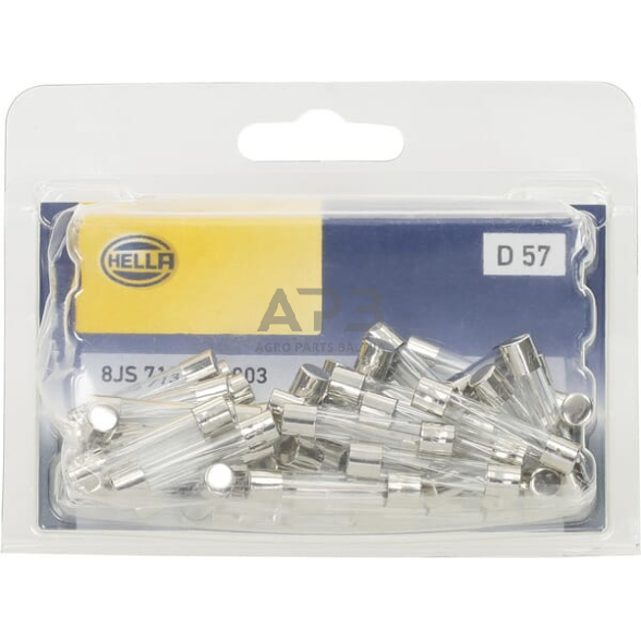 Saugiklis stiklinis 20A, 32mm 50x Hella 8JS713807003 4 Saugiklis stiklinis 20A, 32mm 50x Hella 8JS713807003 4