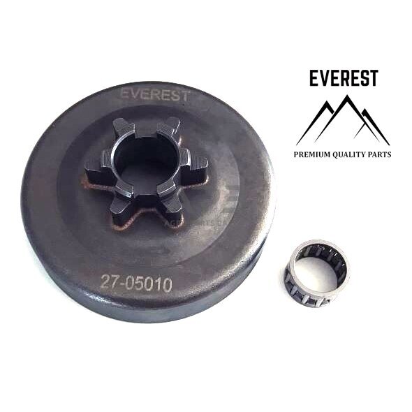 Sankabos būgnelis su guoliu Husqvarna 140E, žingsnis .3/8 užgriebiai 6. 578 25 71-01, 5782571-01, 578257101 Sankabos būgnelis su guoliu Husqvarna 140E, žingsnis .3/8 užgriebiai 6. 578 25 71-01, 5782571-01, 578257101