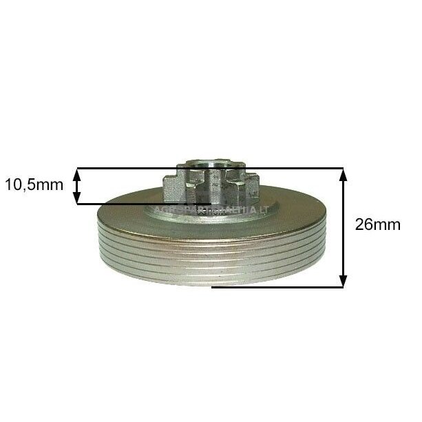 Sankabos būgnelis Partner P340S, P350S, P360S 3/8 užgriebiai 6 2 Sankabos būgnelis Partner P340S, P350S, P360S 3/8 užgriebiai 6 2