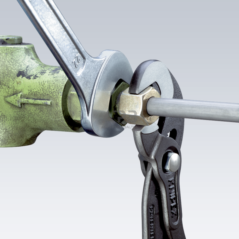 Santechninės replės KNIPEX greito sukimo su fiksavimu 250mm 12 Santechninės replės KNIPEX greito sukimo su fiksavimu 250mm 12