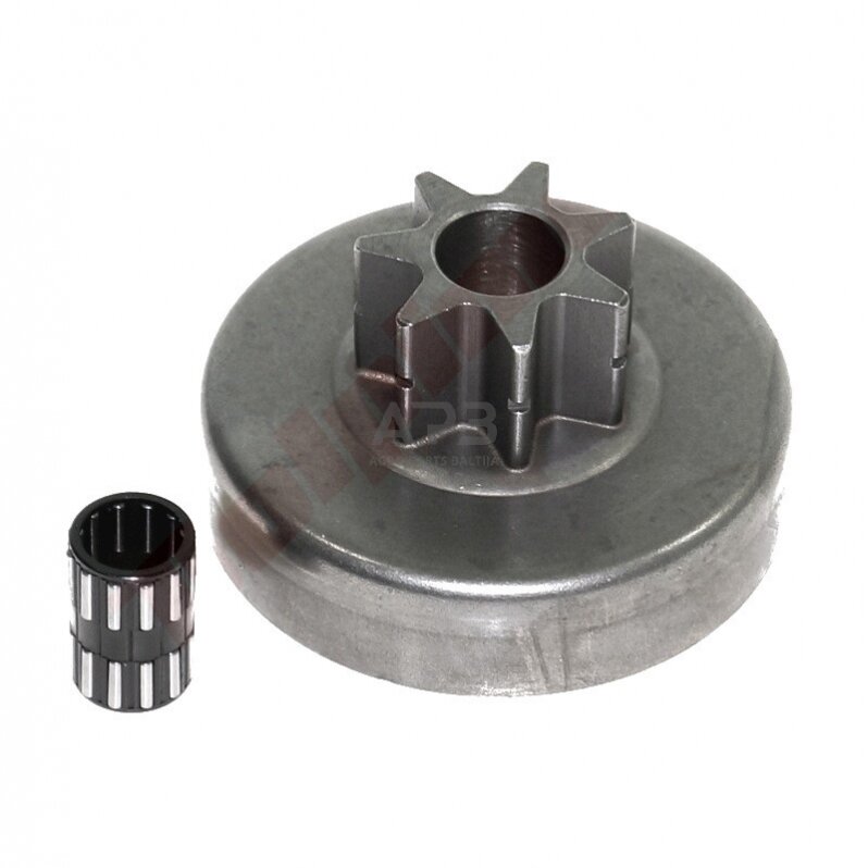 Sankabos būgnelis su guoliu pjūklams STIHL MS380, MS038, MS38 žingsnis 3/8 užgriebiai 7 32061X, 1119 640 2000, 11196402000 Sankabos būgnelis su guoliu pjūklams STIHL MS380, MS038, MS38 žingsnis 3/8 užgriebiai 7 32061X, 1119 640 2000, 11196402000