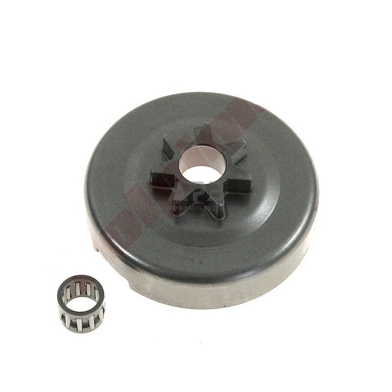 Sankabos būgnelis su guoliu Husqvarna 362, žingsnis 3/8" užgriebiai 7. Sankabos būgnelis su guoliu Husqvarna 362, žingsnis 3/8" užgriebiai 7.