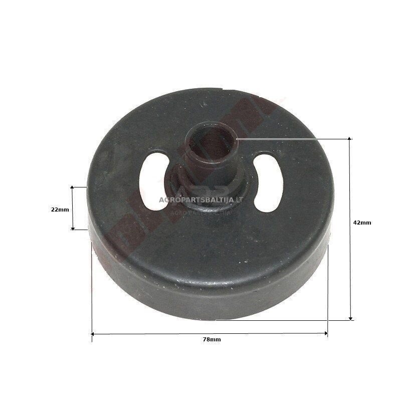 Sankabos būgnelis kiniškoms žoliapjovėms 78x22x42 Sankabos būgnelis kiniškoms žoliapjovėms 78x22x42