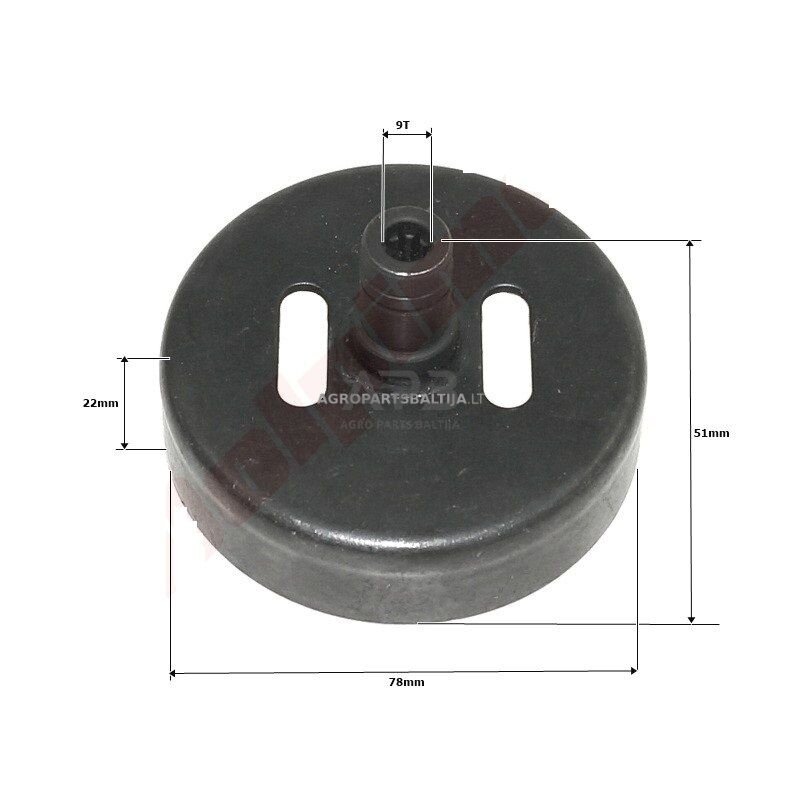 Sankabos būgnelis kiniškoms žoliapjovėms 78x22x51x9T