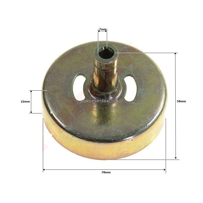 Sankabos būgnelis kiniškoms žoliapjovėms 78x22x58x4T7