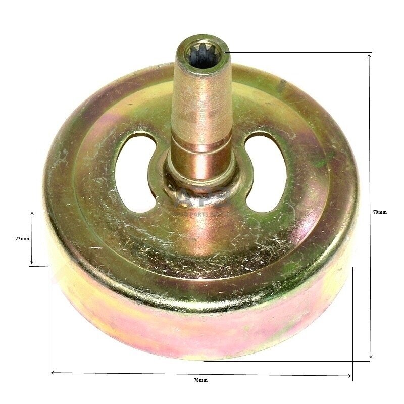 Sankabos būgnelis kiniškoms žoliapjovėms 78x22x9T-2 Sankabos būgnelis kiniškoms žoliapjovėms 78x22x9T-2