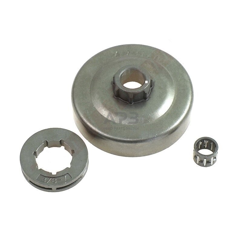 Sankabos būgnelis su guoliu ir žvaigždute Partner 365 žingsnis 3/8" užgriebiai 7. 41726X Sankabos būgnelis su guoliu ir žvaigždute Partner 365 žingsnis 3/8" užgriebiai 7. 41726X