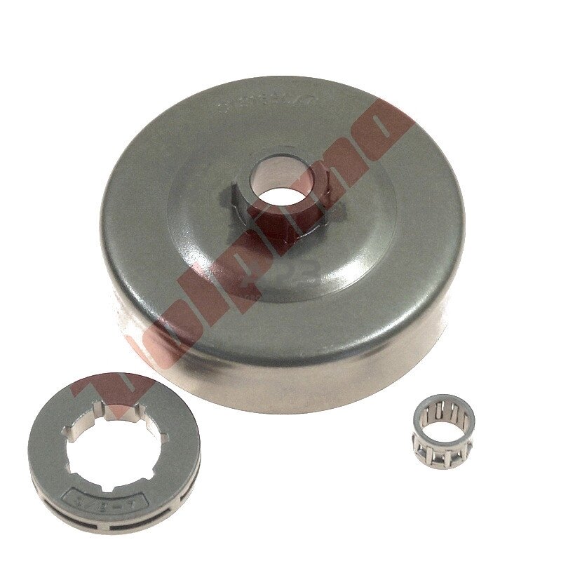 Sankabos būgnelis su guoliu ir žvaigždute pjūklams STIHL MS290, MS310, MS311, MS360, MS390, MS391, MS029, MS034, MS036, MS039 žingsnis 3/8 užgriebiai 7 1125 007 1002, 11250071002, 34162X Sankabos būgnelis su guoliu ir žvaigždute pjūklams STIHL MS290, MS310, MS311, MS360, MS390, MS391, MS029, MS034, MS036, MS039 žingsnis 3/8 užgriebiai 7 1125 007 1002, 11250071002, 34162X